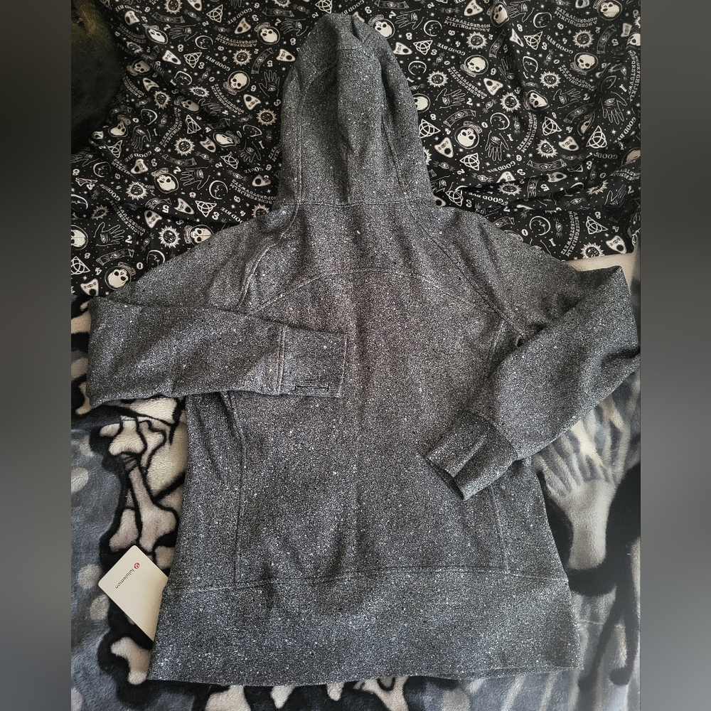 Lululemon scuba hoodie rare speckled black, size 14. NWT. - Picture 2 of 12